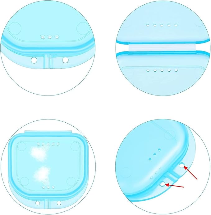Mouth Guard for Grinding & Clenching Teeth 4 Count Total (2 Sizes) 2 pcs Blue Including Hygiene Case Nighttime Teeth Protection BPA-Free Comfortable Clench No More & Sleep Well