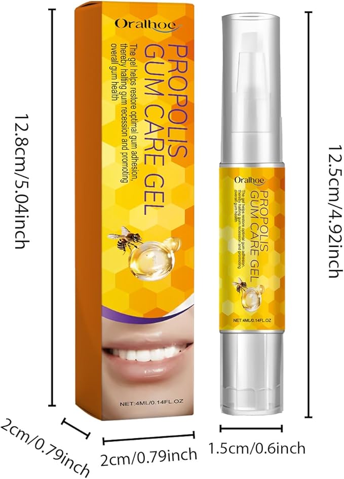 Propolis Gum Care Gel with Allantoin, Arginine and Calendula Extract, Soothing Oral Care Formula for Gingival Comfort and Mouth Health, Natural Ingredients, 4ml