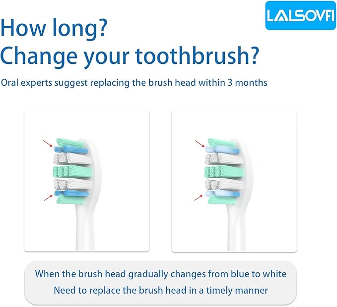 Replacement Toothbrush Heads for Philips Sonicare Replacement Heads, Electric Replacement Brush Head Compatible with Phillips Sonicare Electric Toothbrushes C2 4100, 8 PCS