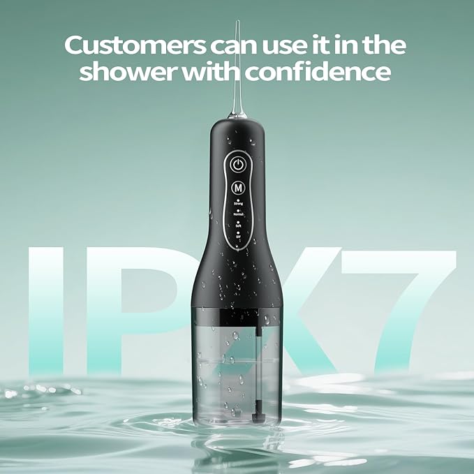 New Water Flosser for Teeth Cleaning, 260ML Portable Cordless Oral Irrigator with DIY Strength, 4 Cleaning Modes, IPX7 Waterproof Rechargeable Water Dental Pick Flosser for Home, Travel