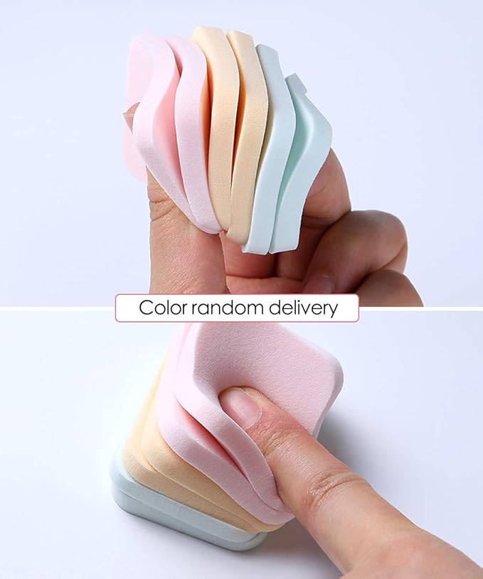 40 PCS Makeup Blenders Sponges Set, Use for Dry and Wet, Perfect for Full Face Curve Blending, Cream, Liquid, Powder Foundation Cosmetics, Latex Free & Soft & Flexible, Square