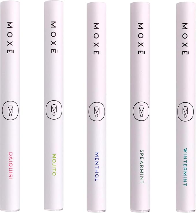 MOXE Natural Air Inhaler Variety 5 Pack | Non Electric Long-Lasting Flavored Air Refreshing Support | Oral Fixation Menthol Essential Oils, Craving Relief - New Daiquiri and Mojito Flavors