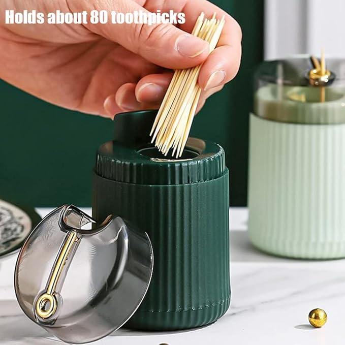 Portable Floss Dispenser with 100 Pcs Dental Floss, Dental Floss Dispenser Dental Floss Picks Case,Portable Automatic Floss Dispenser Floss Organizer Travel Floss Case (Red+Light Green)