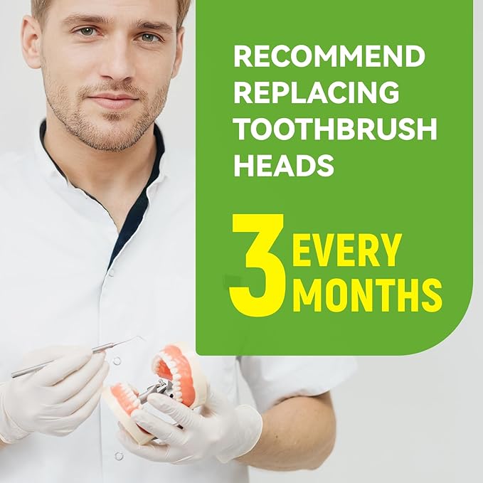 Bamboo Toothbrush Heads Compatible with 7AM2M, Soft Charcoal Infused Bristles, Whitening & Deep Cleaning