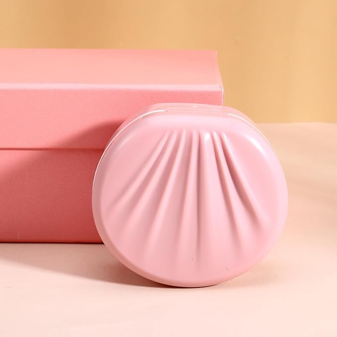 Retainer Case With Mirror Aligner Case Mouth Guard Holder Durable Hygienic Dental Storage Container with Cleaning Brush for Travel Carrying Protecting Braces Partial Dentures