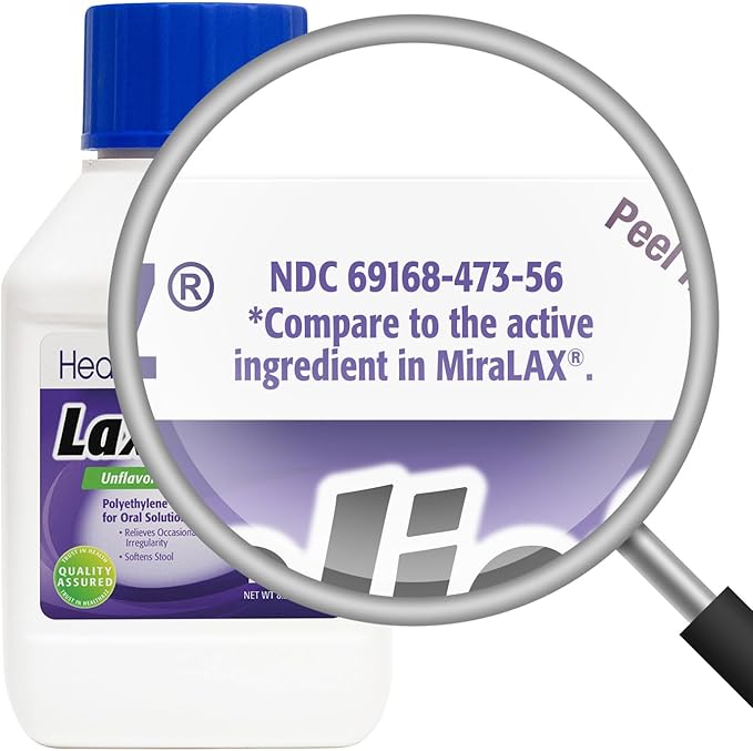 HealthA2Z® Lax Relief | Unflavored Powder/Grit Free | 8.3 OZ (238 g) | Polyethlene Glycol 3350, 17G | Powder for Oral Solution | Osmotic Laxative | Constipational Relief | Softens Stool (8.3 OZ)