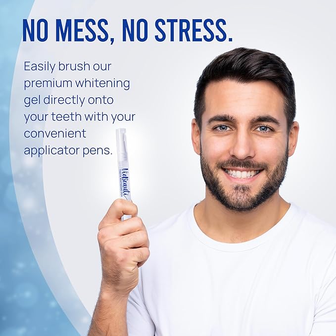 Teeth Whitening Pen Gel Kit: 35% Carbamide Peroxide Gel for Stain Removal - No Sensitivity with Remineralizing Pen for a Brighter Whiter Smile Mild Mint (7 Pack)