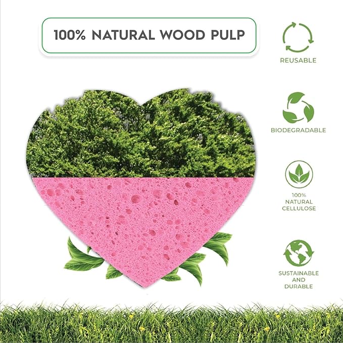 60-Count Compressed Facial Sponges | Makeup Remover Sponge | 100% Natural Cosmetic Spa Sponges for Facial Cleansing | Exfoliating Mask | Face Scrubber (Drop)