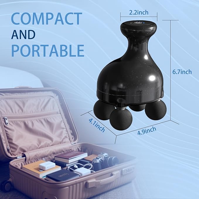 DEITY 4 Heads Handheld Massage Gun Deep Tissue, Electric Body Massager, Percussion Muscle Massager for Easing Shoulder and Back Tension, with Reverse Thrust Function, Gift for Families Friends