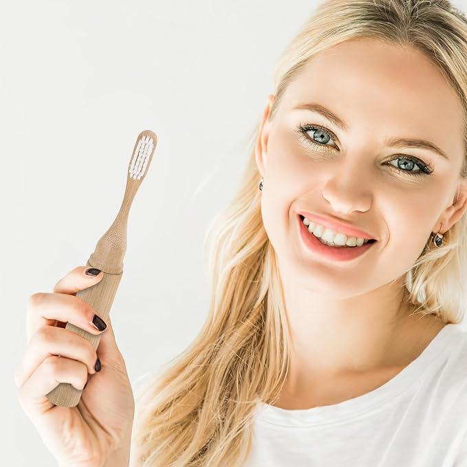 SOIMISS Portable Foldable Toothbrush with Soft Bristles Travel Toothbrush for Adult Use with Protective Case for On-The-Go Oral Care