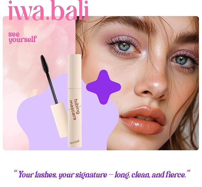 Tubing Mascara, Long-Lasting, Smudge-Resistant, Naturally Lengthening, Fluffy and Breathable Effect, Removable with Warm Water