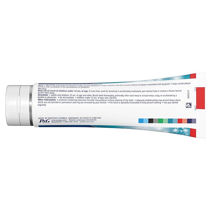 Crest Toothpaste Clean Breath Peppermint 4.6oz – Neutralizes Bad Breath, Antibacterial Protection, Fights Cavities, Freshens Breath, Gently Whitens