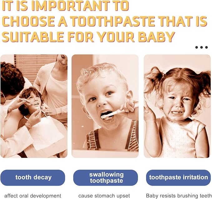 Foam Toothpaste Kids, Kids Mouthwash with Fruit Flavor - Toddler Toothpaste Age for Children, 360ÂșCare Natural Anti-Cavity Formulas with Fluoride for Electric & U-Shape Toothbrushes