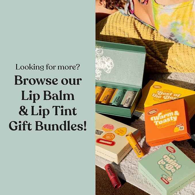 Poppy & Pout Lip Care Set | Lip Balm & Scrub | Sustainable Cardboard Tubes & Glass Jars, All Natural, Beeswax, Coconut Oil, Cruelty Free, Exfoliating & Moisturizing Lip Treatment (Orange Blossom)