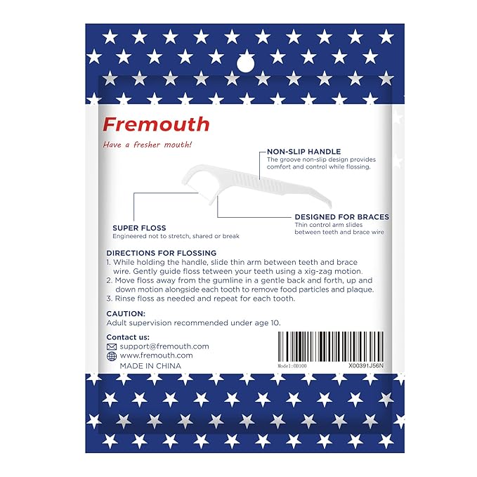Orthodontic Flossers for Braces - Ortho Dental Floss Picks, 100 Count (Pack of 3), with a Travel Case