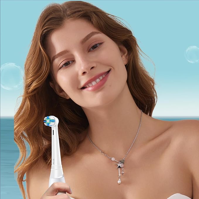 6PCS iO Replacement Heads Compatible with Oral b iO 2/3/4/5/6/7/8/9/10 Series Electric Toothbrush,Gum Care Toothbrush Head Compatible with Oral b iO Replacement Heads,White