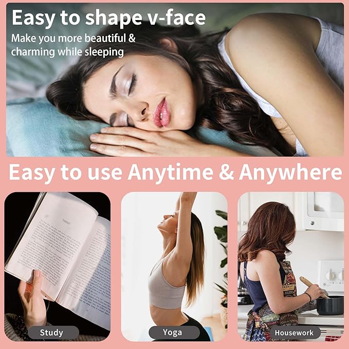 Face Lift Tape - V Line Lifting Mask Chin Strap for Sleeping, Adjustable Face Lifting Strap, 3D Contoured Design Facial Lifting Belt, Double Chin Reducer for Facial Shaping and Jawline Shaper