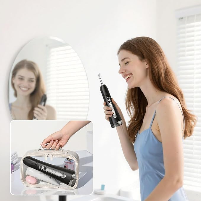 Water Flosser, Portable Water Flossers for Teeth Deep Cleaning with 3 Modes,Cordless Water Dental Flossers IPX7 Waterproof Electric Oral Irrigator Teeth Pick for Travel Home Use