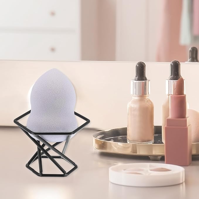 VOCOSTE Makeup Sponge Holder, Beauty Sponge Dry Stand, Beauty Sponge Holder, Makeup Beauty Egg Drying Stand for Vanity, Black