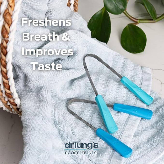drTung's Tongue Cleaner, Stainless Steel Tongue Scraper 12 Pack