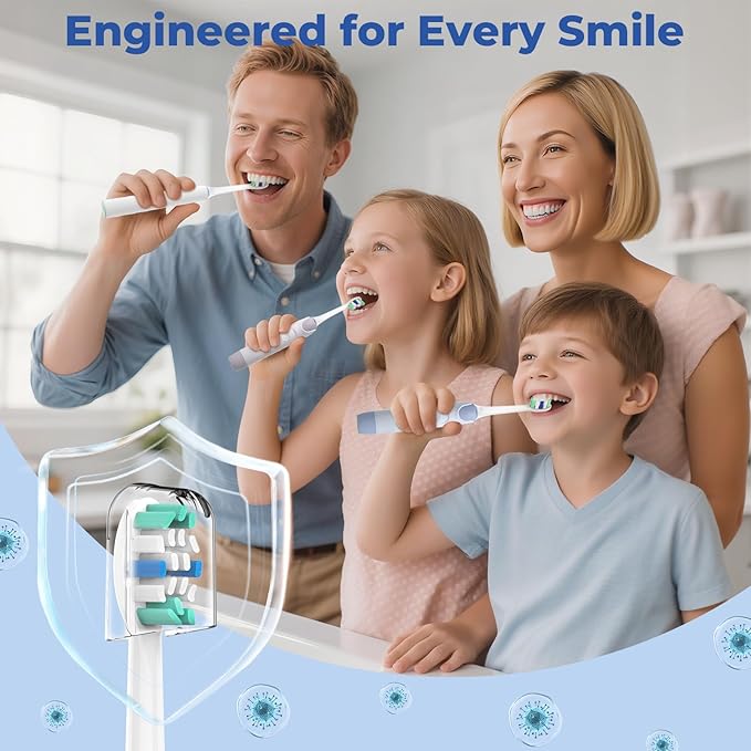 Replacement Heads for Philips Sonicare: Replacement Brush Head Compatible with Philips Sonicare - Toothbrush Heads Soft Compatible with DiamondClean, FlexCare, ProtectiveClean and More, 8 Pack