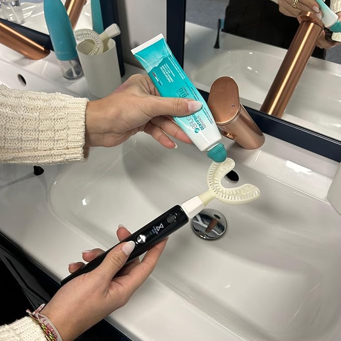 Y-Brush Ultra - Sonic Toothbrush Multiple Modes - 6-Month Battery, Advanced Plaque Removal, Whitening Technology (Ultra - Black, Adult (12-99 yo))