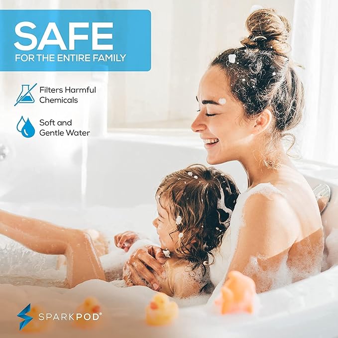 SparkPod High Output Shower Filter Capsule - Suitable for People with Sensitive and Dry Skin and Scalp, Filters Chlorine and Impurities | 1-min Install (Oil-Rubbed Bronze)