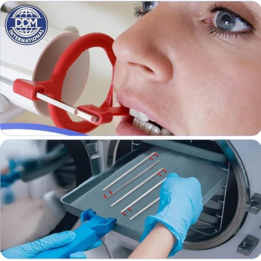 Dental X-Ray Positioning Arm - Pack of 3 XCP/BAI Style Red BiteWing Color-Coded Stainless Steel Autoclavable Reusable - Compatible with Film PSP & Digital Sensors