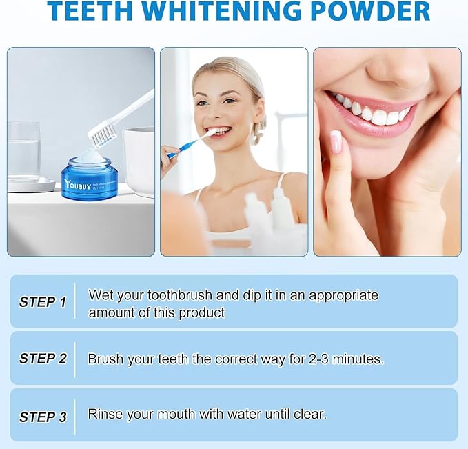 Teeth Whitening Powder, Teeth Whitening Toothpaste,White Tooth Powder,Instant,Stain Removal & Fresh Breath (1)