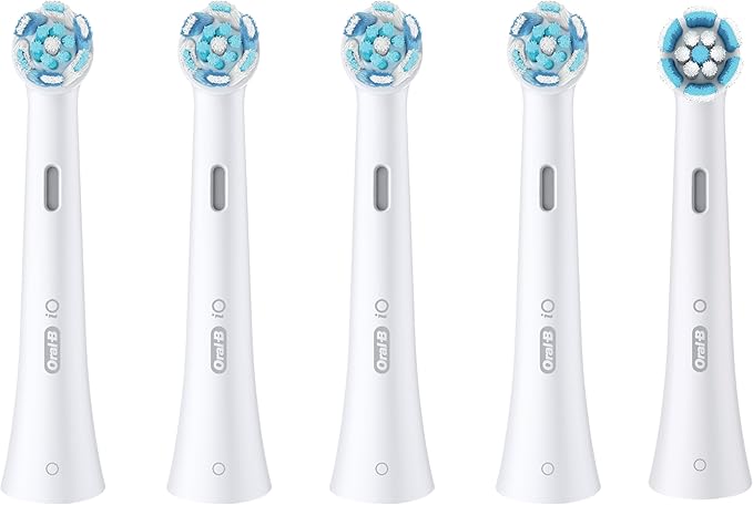 Oral-B iO Ultimate Clean Replacement Brush Heads, 5 Count, 4 Ultimate Clean + 1 Gum & Sensitive White