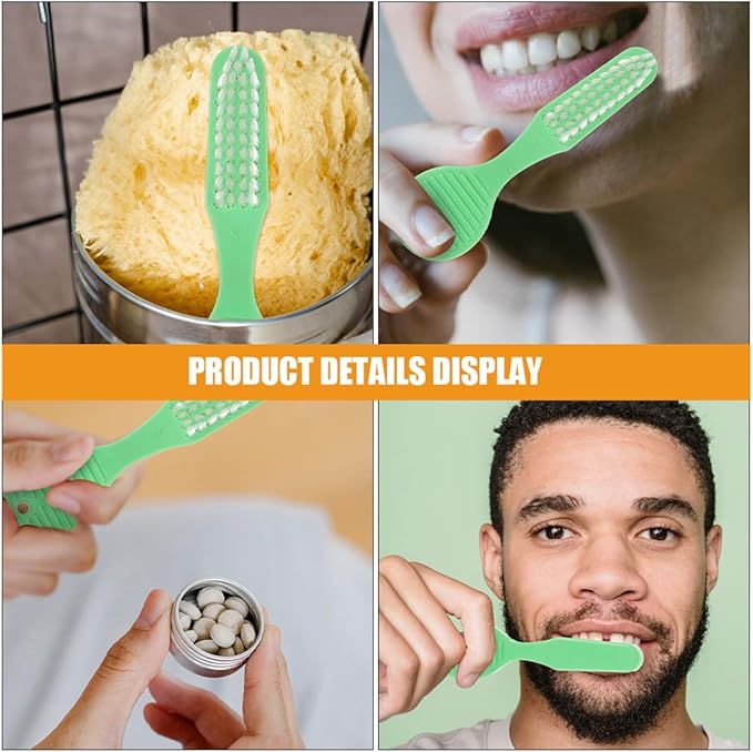 Outanaya 20Pcs Prison Toothbrush Set Soft Bristle Manual Toothbrushes with Large Brush Head and Soft Handle Travel Size Mini Pocket for Oral Care and Therapy Use