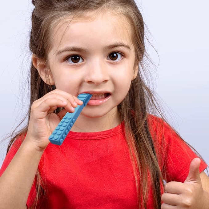 Xtra Tough Sensory Chew Stick Toys (5 Pack) - Designed for ADHD, Autism, SPD, Oral Motor Stimulation, Special Needs - Extra Tough Sensory Oral Motor Chew Tool (Toughest - Aggressive Chewer)