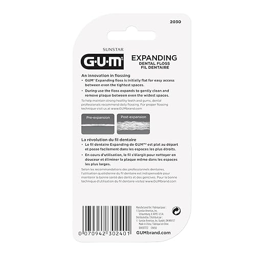 Expanding Dental Floss - Waxed Woven Floss - Effective Plaque Removal for Tight Teeth - Unflavored, 1 Count(Pack of 6)