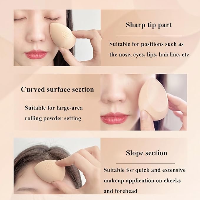Makeup Sponge Set Blender Sponges 14 Pcs for Liquid Cream, and Powder Latex Free Multi-colored Sponges for Makeup Application with Storage Box Pink Gifts