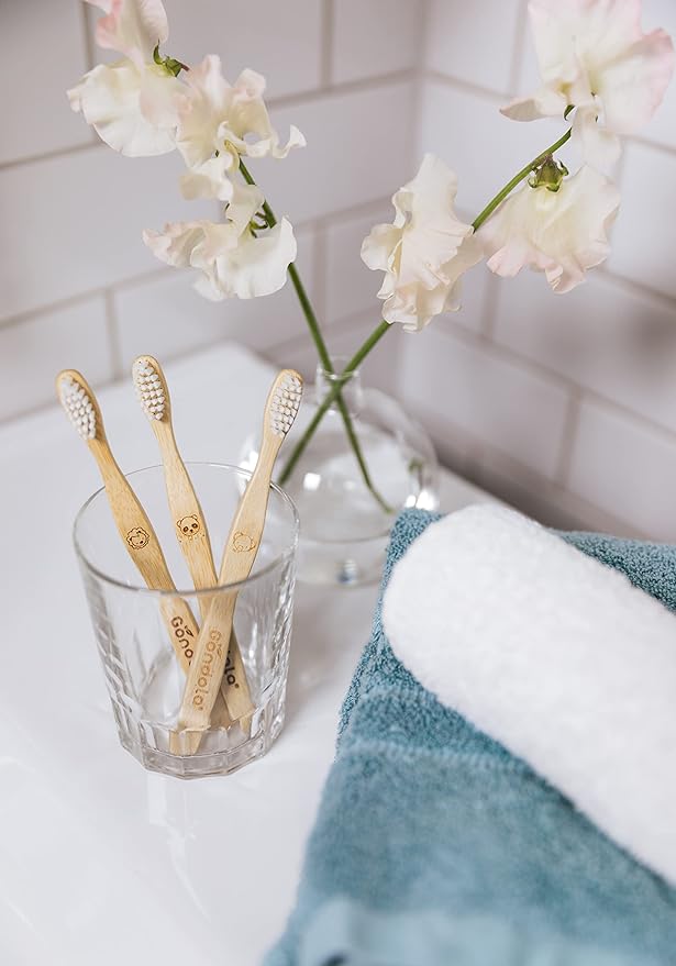 Gondola Bamboo Toothbrush (Kids - 4 Count (Pack of 1))
