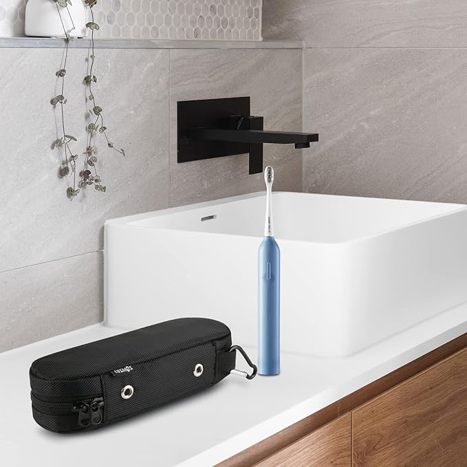 Cosmos Electric Toothbrush Travel Case Toothbrush Carry Holder Organizer Storage Bag Compatible with Oral B Pro, Sonicare and others for Keeping Electric Toothbrush & Replacement Heads in Travel Trip