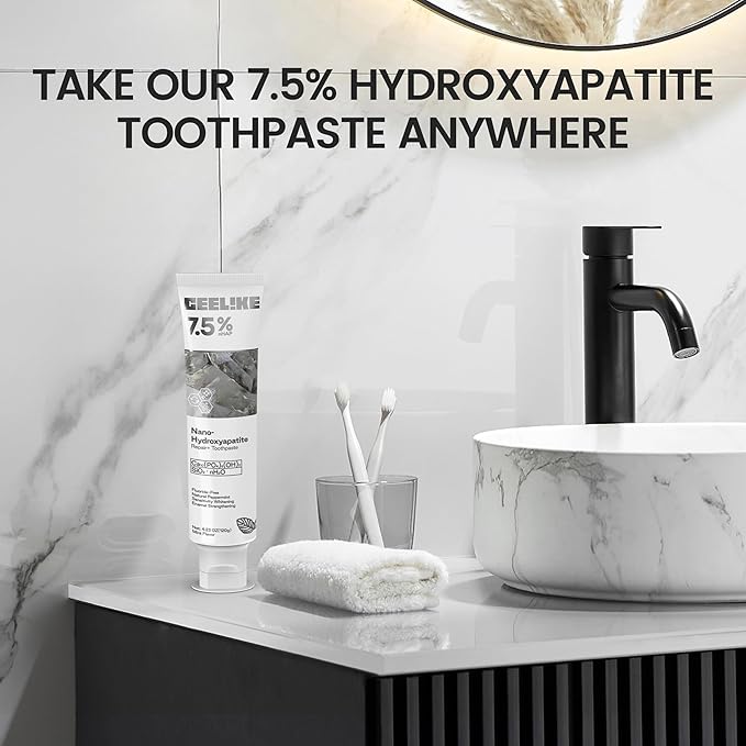 7.5% Hydroxyapatite Toothpaste – Strengthens Enamel, Protects Gums & Freshens Breath – Fluoride-Free, Ideal for Sensitive Teeth, 120g (1)