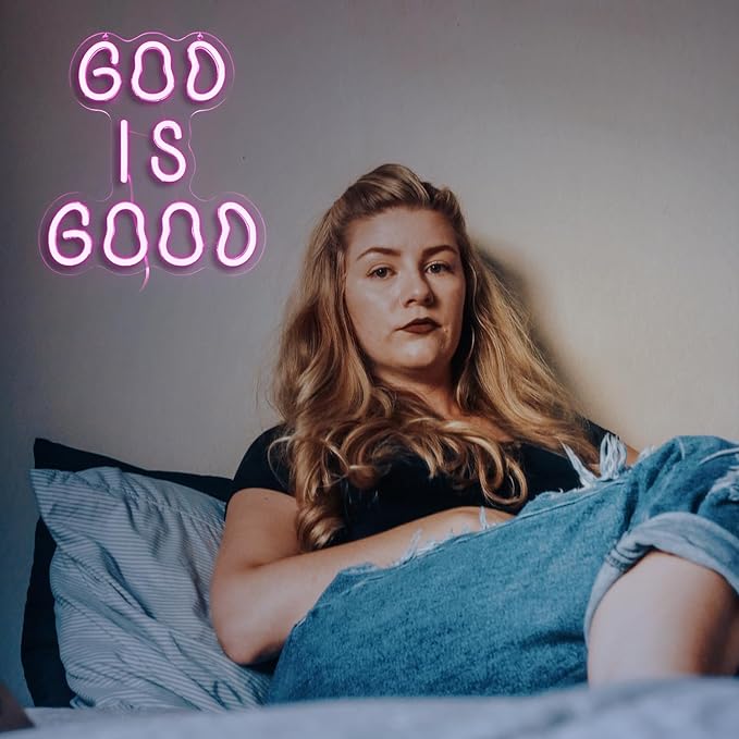 God is Good Neon Light ,Preppy Christian Decor Neon Sign