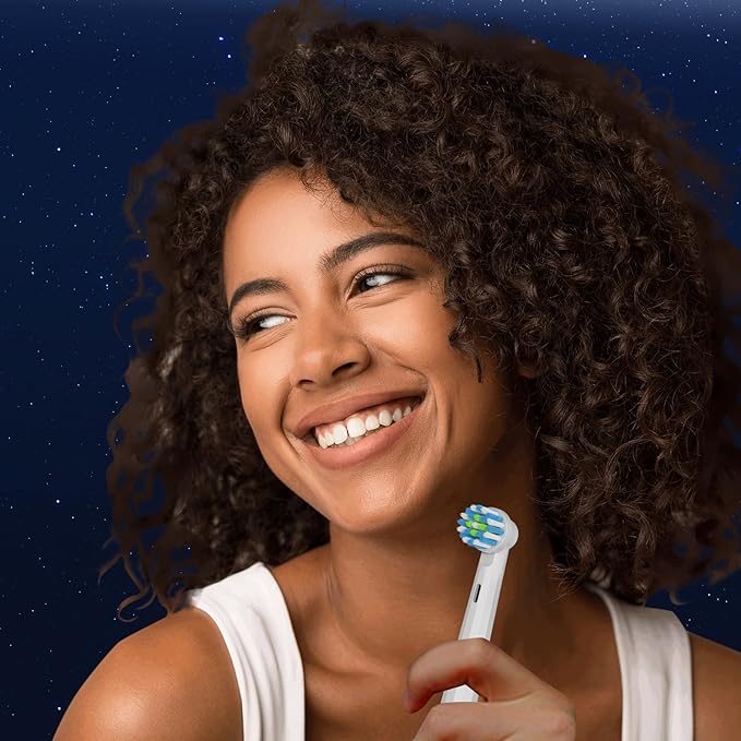 16 Pack Replacement Heads Compatible with Braun Oral B, Brush Heads Compatible with Oral B Pro 1000/Smart 1500/Genius X Electric Toothbrush (Black/White)
