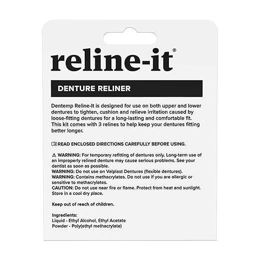 Dentemp Denture Reline Kit Value Pack - Advanced Formula Reline It Denture Reliner - Denture Kit to Refit and Tighten Dentures for Both Upper & Lower Denture (3 Relines)