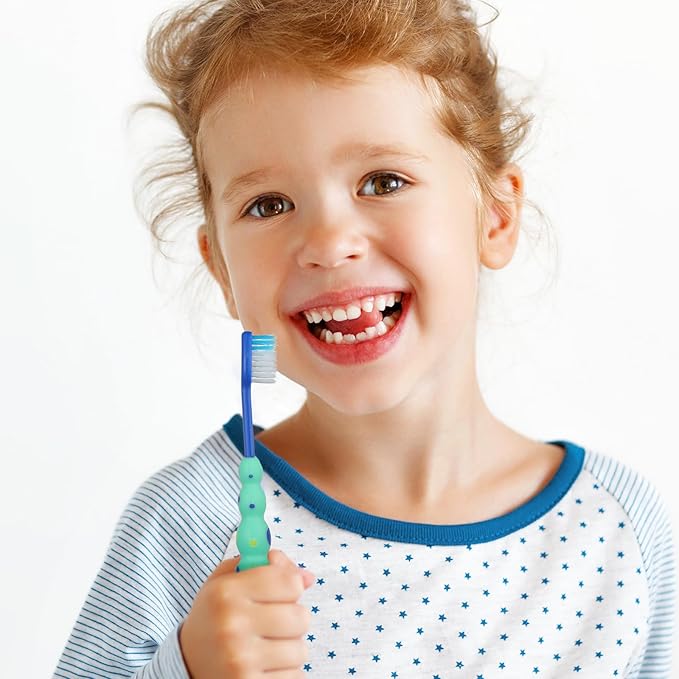 Toddler Toothbrush Pack - 36 Pieces, Soft Bristle Animal Toothbrushes with Covers & Suction Cup for Kids Sensitive Teeth