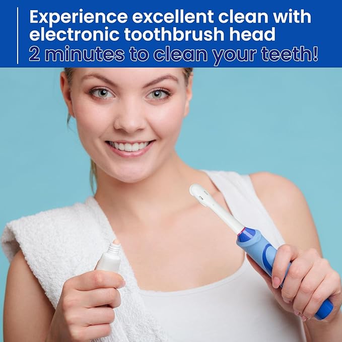 Replacement Brush Heads Compatible with Oral B- Double Clean Design, Double Clean Brush Heads, Compatible with Braun Oral-B Dual Clean Electric Toothbrush (16-Pack)