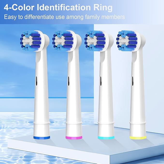 Replacement Brush Heads Compatible with Braun Oral-B, 12pcs Professional Electric Toothbrush Heads for Oral B Replacement Heads Refill Pro100/1000/1500/4000/5000/7000/8000/9600 Etc.