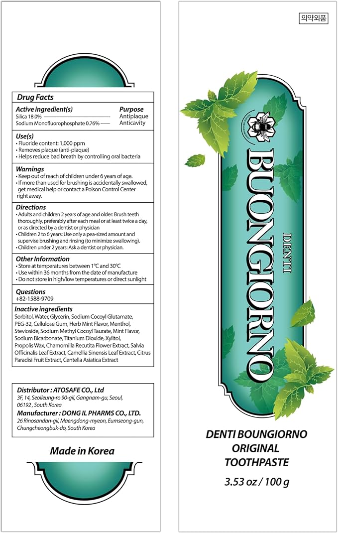 ORIGINAL TOOTHPASTE (3 Pack, Herbal Mint) – Bad Breath Eliminator for Halitosis & Morning Breath, Propolis, Natural Whitening(Baking Soda), Xylitol, SLS & Paraben Free(3.52fl oz/100g)