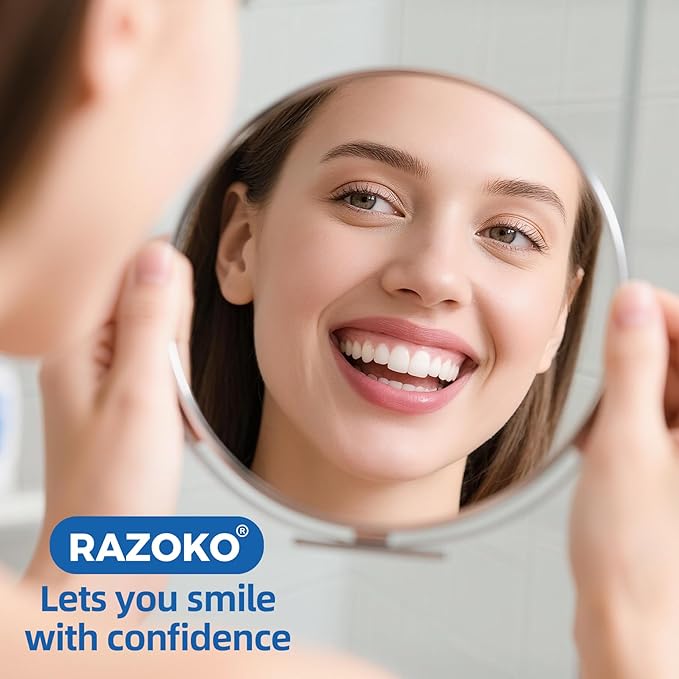 RAZOKO Dental Flosser Kit, Extra Strong Shred-Resistant Floss, for Hard-to-Reach Areas, PTFE & PFAS Free, 2 Handles + 240 Refill Heads
