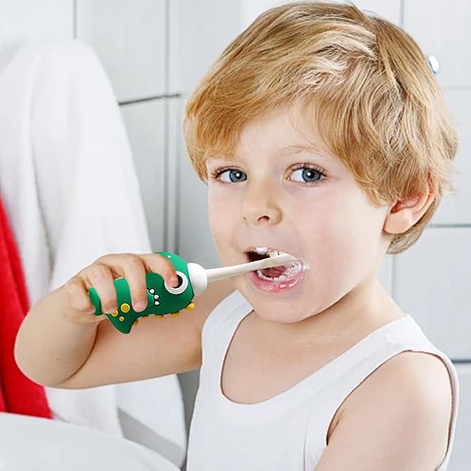 Child Dinosaur Toothbrush – Soft Bristle Tooth Brush, Small Head todler Training Tool, Themed Kids Orall Care | Fun Dinosaur Design For Boys Girls, Promotes Healthy Brushing Habits And Dentall Hygiene