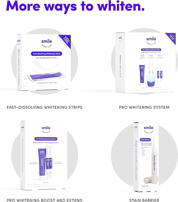 SmileDirectClub Teeth Whitening Kit with LED Light - 8 Pack Gel Pens - Professional Strength Hydrogen Peroxide