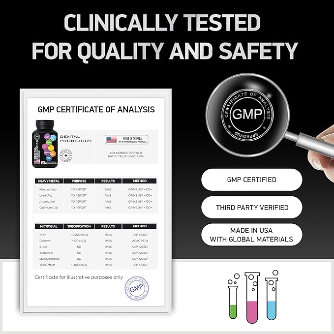 Dental Probiotics for Bad Breath & Oral Health - Best Lactobacillus Salivarius Probiotic Tablets Fight Chronic Bad Breath and Restore Good Bacteria - Oral Probiotics for Teeth and Gums - 90 Tablets