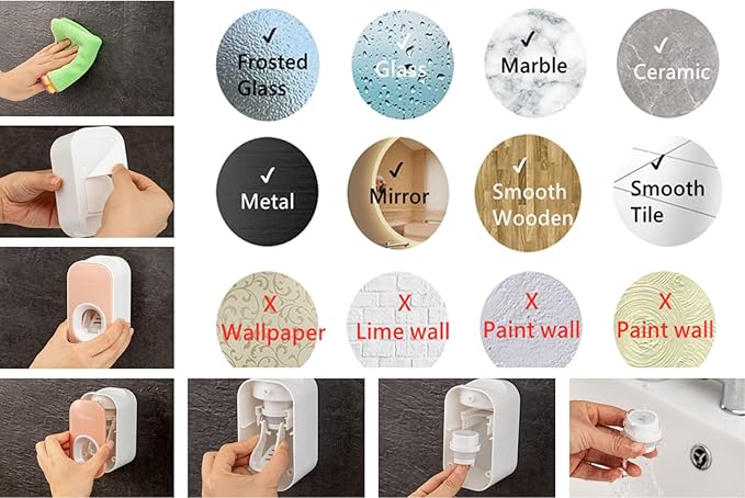Automatic Toothpaste Dispenser Wall Mounted for Bathroom & Shower,Toothpaste Squeezer for Adults,Children & Family by Mr. Thumbs(1pc,Black)