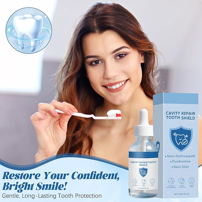 Nudenta Odontic Repair,Cavity Healing Tooth Armor Liquid–Nano Hydroxyapatite Remineralization Complex for Cavity Repair,Protects Tooth Enamel and Helps Keep Gum Healthy- 60 ML 2PCS